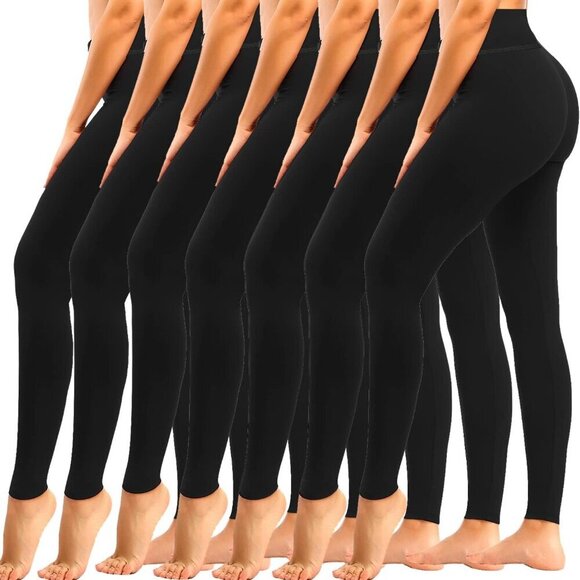 Jewelry - 7 Pack High Waisted Leggings for Women Tummy Control Soft Workout Yoga Pants Ful